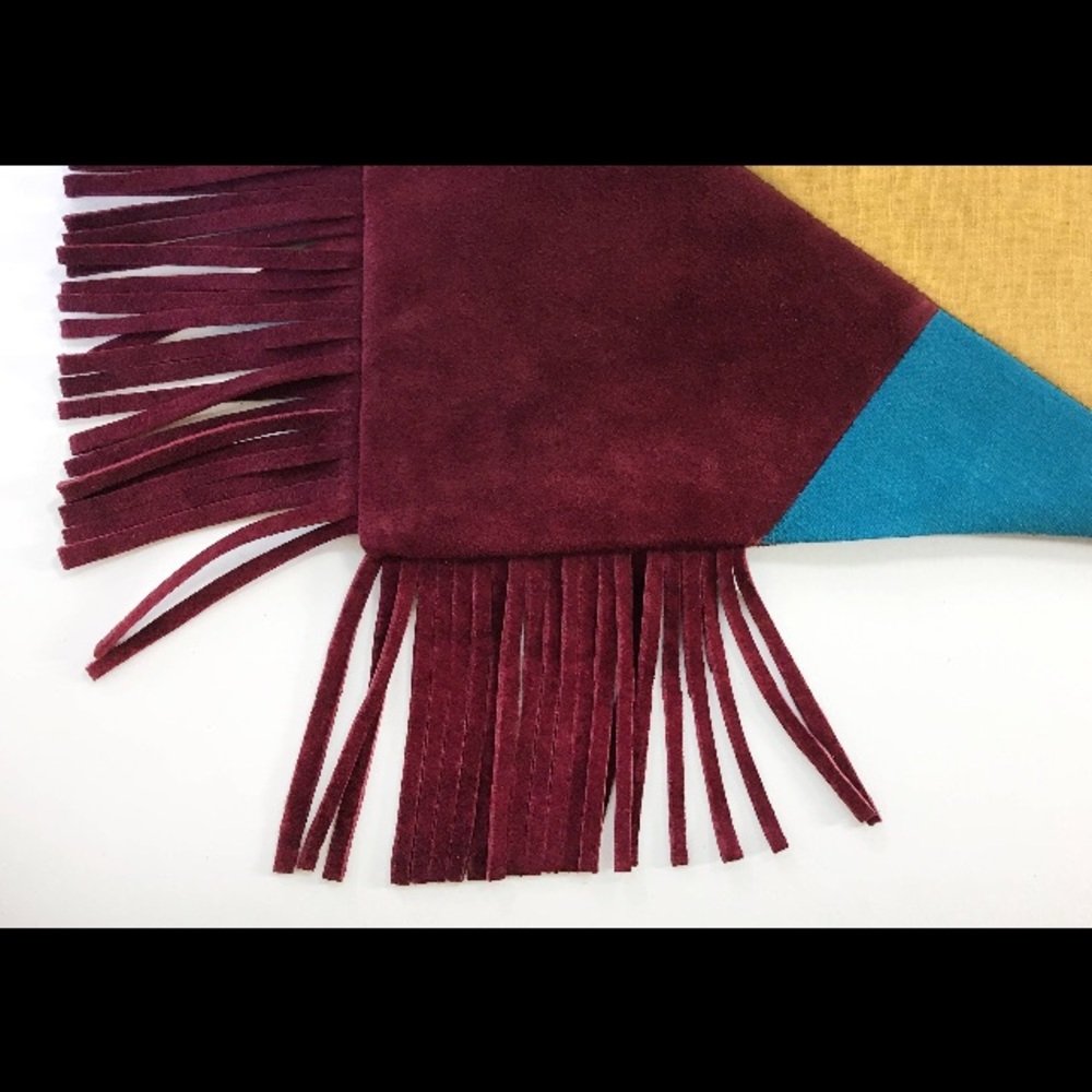 Mosaic Fringe Clutch - Yellow - Picture 2 of 5